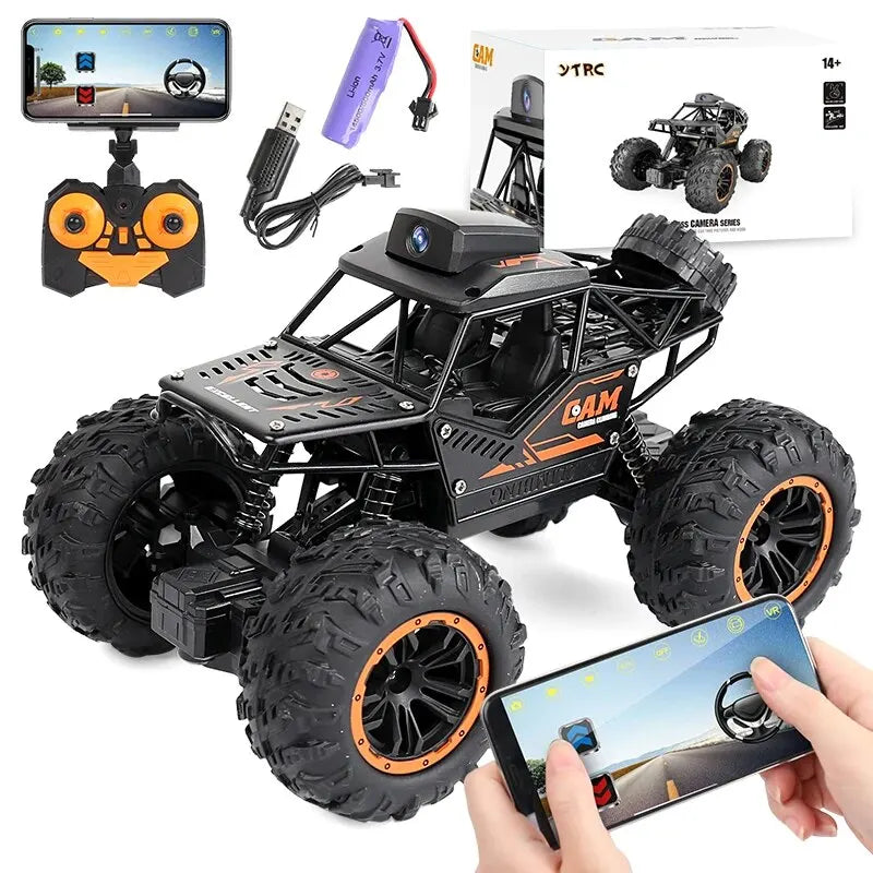 Rc Car With HD 720P WIFI FPV Camera Off-Road Remote Control Stunt Car 1:18 2.4G SUV Radio Control Climbing Toys For Kids